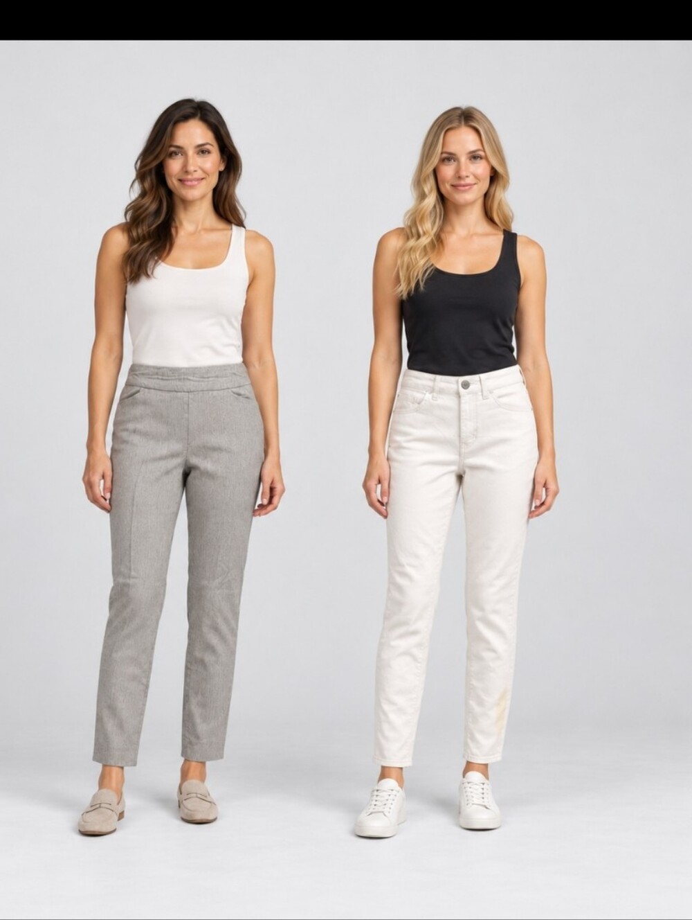 Lot of 2 Pants S 5 White SO High Rise Jeggings Hilary Radley Gray Ankle Pants